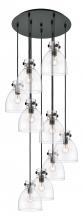 Innovations Lighting 119-410-1PS-BK-G412-8CL - Newton Bell - 9 Light - 22 inch - Matte Black - Multi Pendant