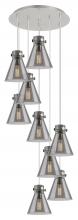 Innovations Lighting 119-410-1PS-PN-G411-8SM - Newton Cone - 9 Light - 22 inch - Polished Nickel - Multi Pendant