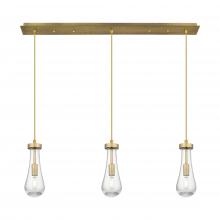 Innovations Lighting 123-451-1P-BB-G451-4SDY - Owego - 3 Light - 37 inch - Brushed Brushed Brass - Linear Pendant