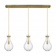 Innovations Lighting 123-451-1P-BB-G451-7CL - Owego - 3 Light - 37 inch - Brushed Brass - Linear Pendant