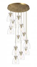 Innovations Lighting 126-410-1PS-BB-G412-8CL - Newton Bell - 12 Light - 27 inch - Brushed Brass - Multi Pendant