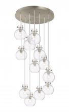 Innovations Lighting 126-410-1PS-SN-G410-8CL - Newton Sphere - 12 Light - 27 inch - Brushed Satin Nickel - Multi Pendant