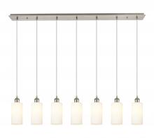  127B-7P-SN-G434-7WH - Crown Point - 7 Light - 49 inch - Brushed Satin Nickel - Linear Pendant