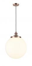 Innovations Lighting 201C-AC-G201-14 - Beacon - 1 Light - 14 inch - Antique Copper - Cord hung - Mini Pendant