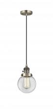 Innovations Lighting 201CSW-AB-G202-6 - Beacon - 1 Light - 6 inch - Antique Brass - Cord hung - Mini Pendant