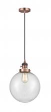 Innovations Lighting 201CSW-AC-G204-10 - Beacon - 1 Light - 10 inch - Antique Copper - Cord hung - Mini Pendant