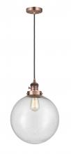 Innovations Lighting 201CSW-AC-G204-12 - Beacon - 1 Light - 12 inch - Antique Copper - Cord hung - Mini Pendant