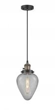 Innovations Lighting 201CSW-BAB-G165 - Geneseo - 1 Light - 7 inch - Black Antique Brass - Cord hung - Mini Pendant