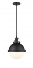 Innovations Lighting 201CSW-BK-HFS-81-BK - Hampden - 1 Light - 9 inch - Matte Black - Cord hung - Mini Pendant