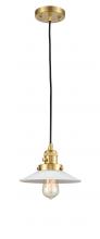 Innovations Lighting 201CSW-SG-G1 - Halophane - 1 Light - 9 inch - Satin Gold - Cord hung - Mini Pendant