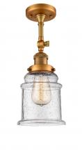 Innovations Lighting 201F-BB-G184-LED - Canton - 1 Light - 6 inch - Brushed Brass - Semi-Flush Mount