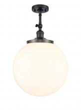 Innovations Lighting 201F-BK-G201-14 - Beacon - 1 Light - 14 inch - Matte Black - Semi-Flush Mount