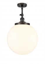 Innovations Lighting 201F-OB-G201-14 - Beacon - 1 Light - 14 inch - Oil Rubbed Bronze - Semi-Flush Mount