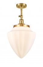 Innovations Lighting 201F-SG-G661-12 - Beacon - 1 Light - 12 inch - Satin Gold - Semi-Flush Mount