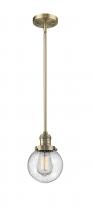 Innovations Lighting 201S-BB-G204-6 - Beacon - 1 Light - 6 inch - Brushed Brass - Stem Hung - Mini Pendant