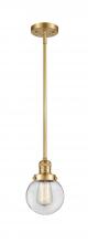 Innovations Lighting 201S-SG-G202-6 - Beacon - 1 Light - 6 inch - Satin Gold - Stem Hung - Mini Pendant