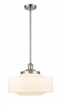 Innovations Lighting 201S-SN-G691-16 - Bridgeton - 1 Light - 12 inch - Brushed Satin Nickel - Stem Hung - Mini Pendant