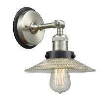 Innovations Lighting 203SN-BPBK-HRBK-G2 - Halophane - 1 Light - 9 inch - Brushed Satin Nickel - Sconce