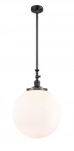 Innovations Lighting 206-BK-G201-16 - Beacon - 1 Light - 16 inch - Matte Black - Stem Hung - Mini Pendant