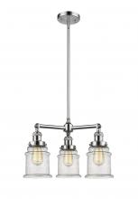 Innovations Lighting 207-PC-G184-LED - Canton - 3 Light - 18 inch - Polished Chrome - Stem Hung - Chandelier