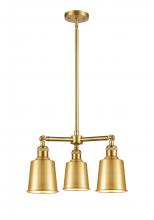 Innovations Lighting 207-SG-M9-SG - Addison - 3 Light - 19 inch - Satin Gold - Stem Hung - Chandelier