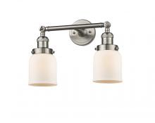 Innovations Lighting 208-SN-G51 - Bell - 2 Light - 16 inch - Brushed Satin Nickel - Bath Vanity Light