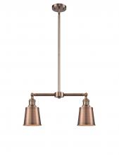 Innovations Lighting 209-AC-M9-AC - Addison - 2 Light - 21 inch - Antique Copper - Stem Hung - Island Light