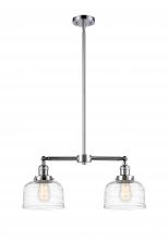 Innovations Lighting 209-PC-G713 - Bell - 2 Light - 21 inch - Polished Chrome - Stem Hung - Island Light