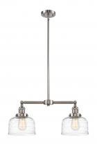 Innovations Lighting 209-SN-G713 - Bell - 2 Light - 21 inch - Brushed Satin Nickel - Stem Hung - Island Light