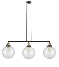 Innovations Lighting 213-BAB-G202-10 - Beacon - 3 Light - 42 inch - Black Antique Brass - Stem Hung - Island Light