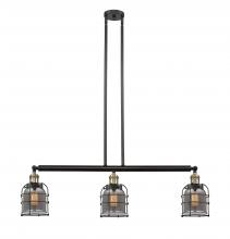 Innovations Lighting 213-BAB-G53-CE - Bell Cage - 3 Light - 39 inch - Black Antique Brass - Stem Hung - Island Light