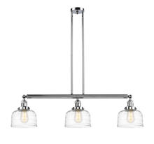 Innovations Lighting 213-PC-G713 - Bell - 3 Light - 41 inch - Polished Chrome - Stem Hung - Island Light