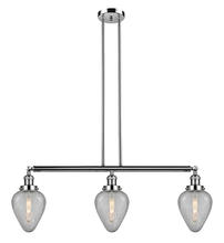 Innovations Lighting 213-PN-G165 - Geneseo - 3 Light - 38 inch - Polished Nickel - Stem Hung - Island Light