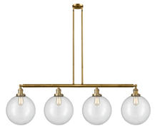 Innovations Lighting 214-BB-G202-12 - Beacon - 4 Light - 56 inch - Brushed Brass - Stem Hung - Island Light