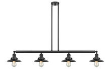 Innovations Lighting 214-BK-M6 - Railroad - 4 Light - 53 inch - Matte Black - Stem Hung - Island Light