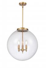 Innovations Lighting 221-3S-BB-G204-18-LED - Beacon - 3 Light - 18 inch - Brushed Brass - Cord hung - Pendant