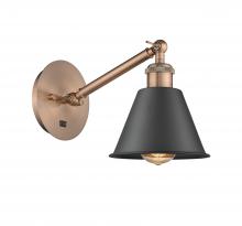 Innovations Lighting 317-1W-AC-M8-BK - Smithfield - 1 Light - 7 inch - Antique Copper - Sconce