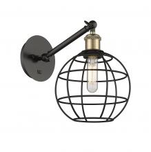 Innovations Lighting 317-1W-BAB-CE-8-BK - Lake Placid - 1 Light - 8 inch - Black Antique Brass - Sconce