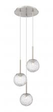 Innovations Lighting 320-3P-SN-G320-6CL-SN - Barrington - 3 Light - 12 inch - Brushed Satin Nickel - Cord hung - Mini Pendant