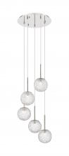 Innovations Lighting 320-5P-PN-G320-6CL-PN - Barrington - 5 Light - 16 inch - Polished Nickel - Cord hung - Mini Pendant