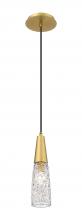  322-1P-BB-G322-3CL - Amherst Brook - 1 Light - 3 inch - Brushed Brass - Cord Hung - Mini Pendant