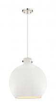  410-1PL-PN-M410-18W - Newton Sphere - 1 Light - 18 inch - Polished Nickel - Cord hung - Pendant