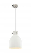 Innovations Lighting 410-1PM-SN-M412-10W - Newton Sphere - 1 Light - 10 inch - Satin Nickel - Cord hung - Pendant