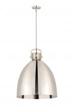 Innovations Lighting 410-1SL-PN-M412-16PN - Newton Bell - 1 Light - 16 inch - Polished Nickel - Pendant