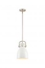 Innovations Lighting 410-1SS-SN-M412-8W - Newton Bell - 1 Light - 8 inch - Satin Nickel - Mini Pendant