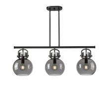 Innovations Lighting 410-3I-BK-G410-10SM - Newton Sphere - 3 Light - 42 inch - Matte Black - Island Light