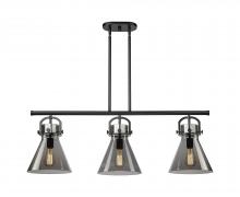 Innovations Lighting 410-3I-BK-G411-10SM - Newton Cone - 3 Light - 42 inch - Matte Black - Island Light