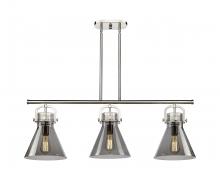 Innovations Lighting 410-3I-PN-G411-10SM - Newton Cone - 3 Light - 42 inch - Polished Nickel - Island Light