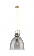 Innovations Lighting 411-1SL-BB-G412-14SM - Newton Bell - 1 Light - 14 inch - Brushed Brass - Pendant