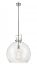  411-1SL-SN-G410-18CL - Newton Sphere - 1 Light - 18 inch - Satin Nickel - Pendant